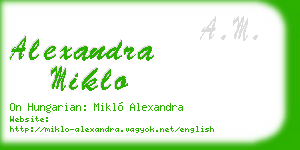 alexandra miklo business card